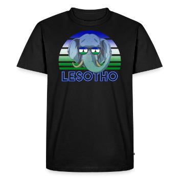 Lesotho - Men's Premium Organic T-Shirt - black - Front - Nico (187cm)