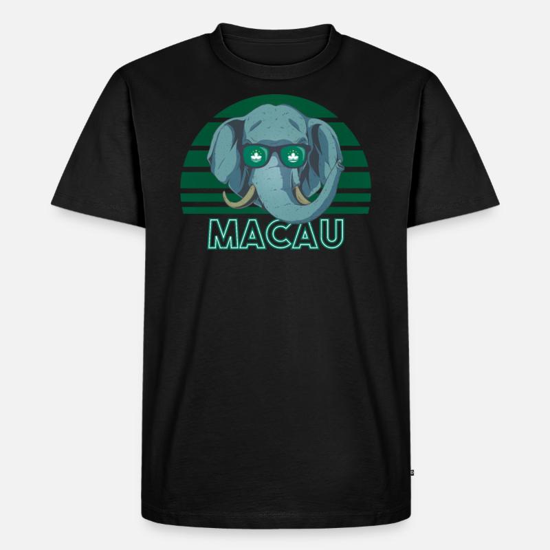 Macau - Männer Premium Bio T-Shirt - Schwarz