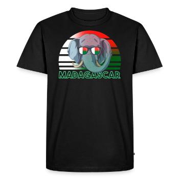 Macédoine - T-shirt Premium bio Homme - noir - Devant - Nico (187cm)