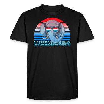 Luxembourg - T-shirt Premium bio Homme - noir - Devant - Nico (187cm)