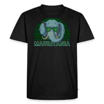 Mauritanie - T-shirt Premium bio Homme - noir - Devant - Nico (187cm)