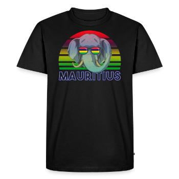 Mauritanie - T-shirt Premium bio Homme - noir - Devant - Nico (187cm)