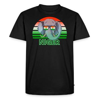 Niger - Men's Premium Organic T-Shirt - black - Front - Nico (187cm)