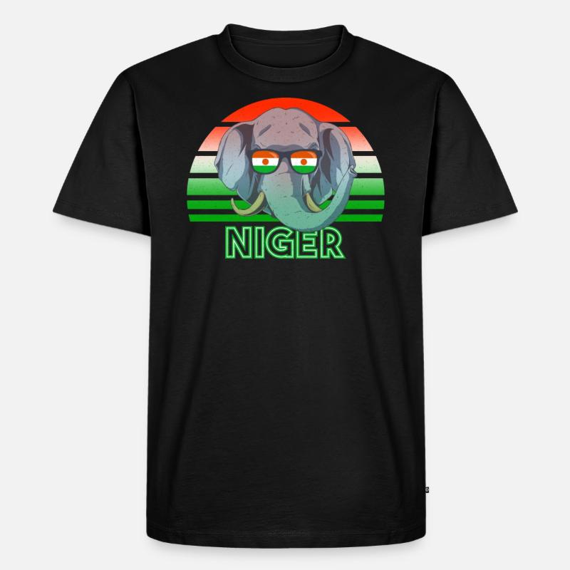 Niger - Männer Premium Bio T-Shirt - Schwarz