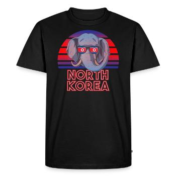 North Korea - Men's Premium Organic T-Shirt - black - Front - Nico (187cm)