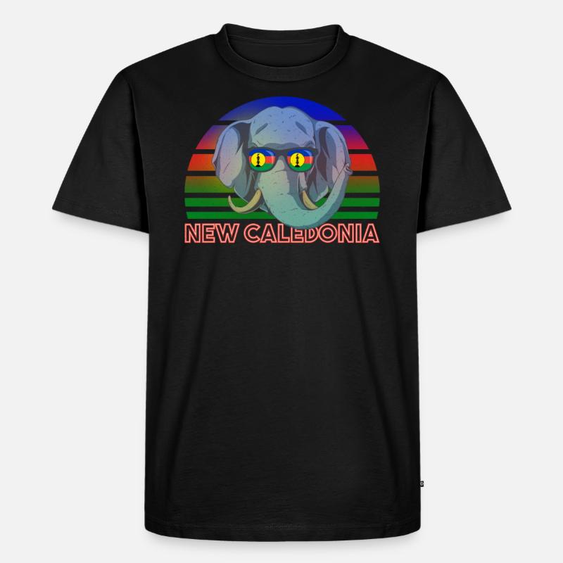Neukaledonien - Männer Premium Bio T-Shirt - Schwarz