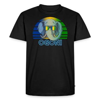 Ogoni - T-shirt Premium bio Homme - noir - Devant - Nico (187cm)