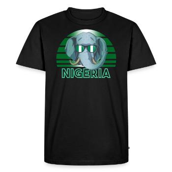 Nigéria - T-shirt Premium bio Homme - noir - Devant - Nico (187cm)