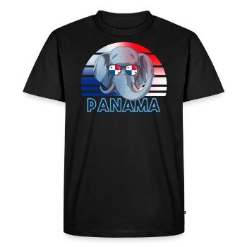 Panama - Men's Premium Organic T-Shirt - black - Front - Nico (187cm)