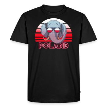 Pologne - T-shirt Premium bio Homme - noir - Devant - Nico (187cm)