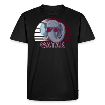 Qatar - Men's Premium Organic T-Shirt - black - Front - Nico (187cm)