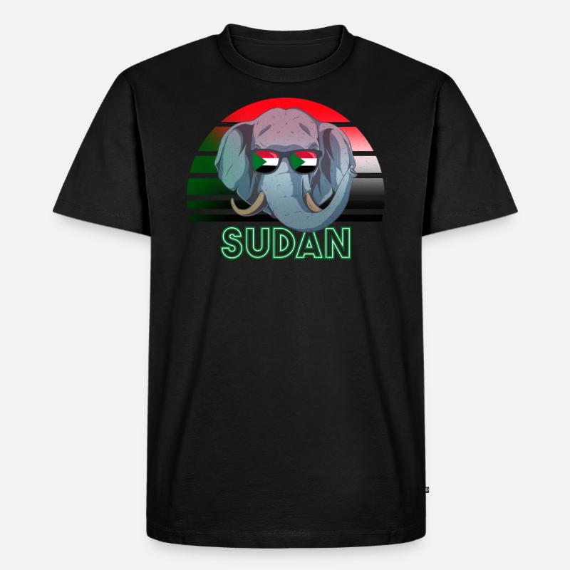Sudan - Männer Premium Bio T-Shirt - Schwarz