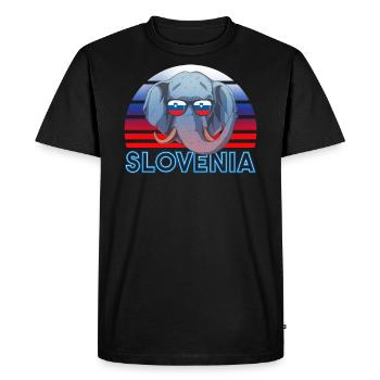 Slovénie - T-shirt Premium bio Homme - noir - Devant - Nico (187cm)