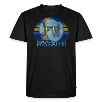Suède - T-shirt Premium bio Homme - noir - Devant - Nico (187cm)