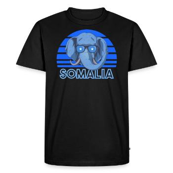Somalie - T-shirt Premium bio Homme - noir - Devant - Nico (187cm)