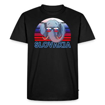 Slovakia - Men's Premium Organic T-Shirt - black - Front - Nico (187cm)