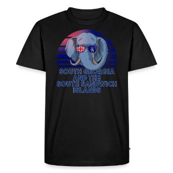 Géorgie du Sud et les îles Sandwich du Sud - T-shirt Premium bio Homme - noir - Devant - Nico (187cm)