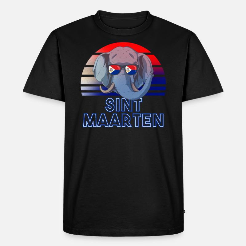 Sint Maarten - Männer Premium Bio T-Shirt - Schwarz