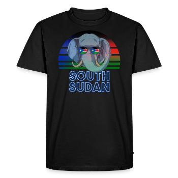 Sud Soudan - T-shirt Premium bio Homme - noir - Devant - Nico (187cm)