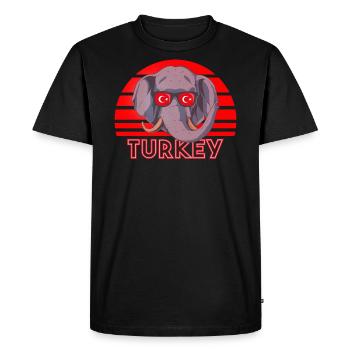 Turkey - Men's Premium Organic T-Shirt - black - Front - Nico (187cm)