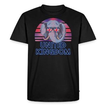 Royaume-Uni - T-shirt Premium bio Homme - noir - Devant - Nico (187cm)