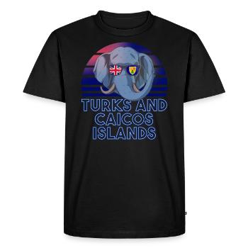Turks and Caicos Islands - Men's Premium Organic T-Shirt - black - Front - Nico (187cm)