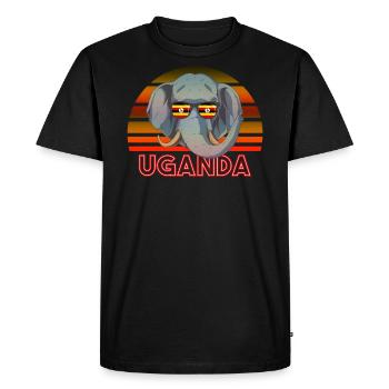 Uganda - Men's Premium Organic T-Shirt - black - Front - Nico (187cm)