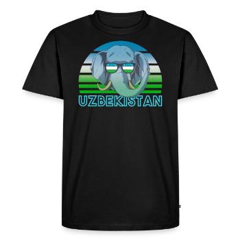 Ouzbékistan - T-shirt Premium bio Homme - noir - Devant - Nico (187cm)