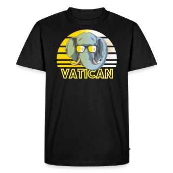 Vatican - Men's Premium Organic T-Shirt - black - Front - Nico (187cm)