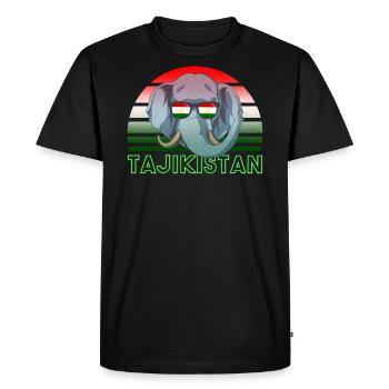 Tadjikistan (en anglais) - T-shirt Premium bio Homme - noir - Devant - Nico (187cm)