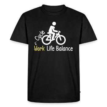 Embrace Cycling Work-life-balance - Men's Premium Organic T-Shirt - black - Front - Nico (187cm)