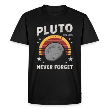Pluto 1930-2006 Never Forgotten - Men's Premium Organic T-Shirt - black - Front - Nico (187cm)
