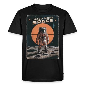 J’ai besoin de plus de motif d’astronaute de l’espace - T-shirt Premium bio Homme - noir - Devant - Nico (187cm)
