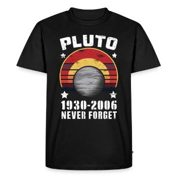 Pluto 1930-2006 Never Forget Retro - Men's Premium Organic T-Shirt - black - Front - Nico (187cm)