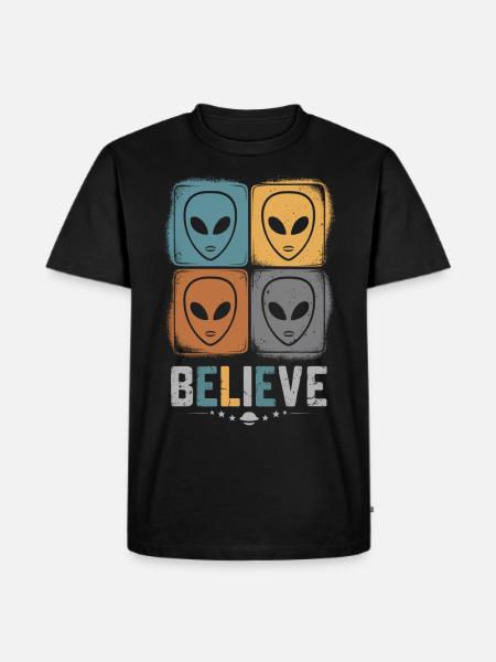 Croyance en l’espace incompréhensible - T-shirt Premium bio Homme - noir