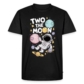 Aventure spatiale Two To The Moon - T-shirt Premium bio Homme - noir - Devant - Nico (187cm)
