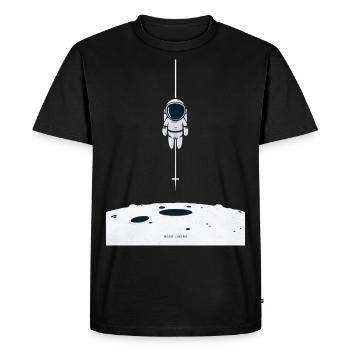 Exploration des astronautes de l’alunissage - T-shirt Premium bio Homme - noir - Devant - Nico (187cm)
