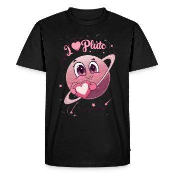 I love the dwarf planet Pluto - Men's Premium Organic T-Shirt - black - Front - Nico (187cm)