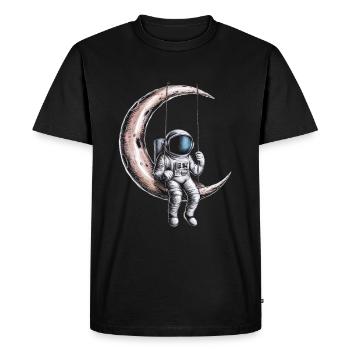 Aventure d’astronaute Moon Swing - T-shirt Premium bio Homme - noir - Devant - Nico (187cm)