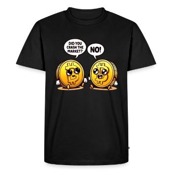 Conception amusante du krach du marché bitcoin - T-shirt Premium bio Homme - noir - Devant - Nico (187cm)