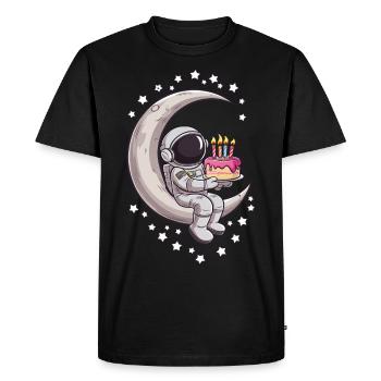 Un astronaute célèbre sur la lune - T-shirt Premium bio Homme - noir - Devant - Nico (187cm)