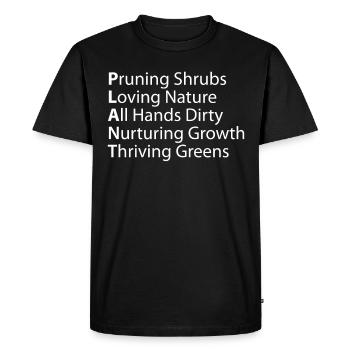 Pruning Plant All Love Care Thrive - Men's Premium Organic T-Shirt - black - Front - Nico (187cm)