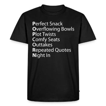 Popcorn Perfect Troping Plot Outtakes Citations - T-shirt Premium bio Homme - noir - Devant - Nico (187cm)