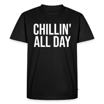 Chillin' All Day - Men's Premium Organic T-Shirt - black - Front - Nico (187cm)