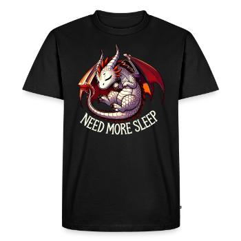 Need more sleep, funny dragon design - Men's Premium Organic T-Shirt - black - Front - Nico (187cm)