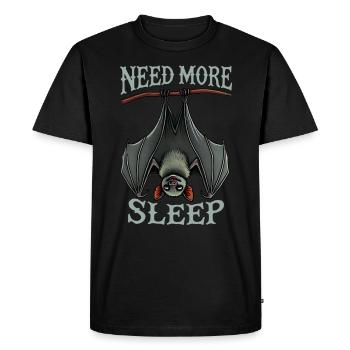 Need more sleep, funnier - Men's Premium Organic T-Shirt - black - Front - Nico (187cm)