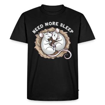Need More Sleep Mouse Pajama - Men's Premium Organic T-Shirt - black - Front - Nico (187cm)