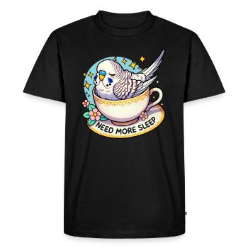 Need more sleep, funnier - Men's Premium Organic T-Shirt - black - Front - Nico (187cm)