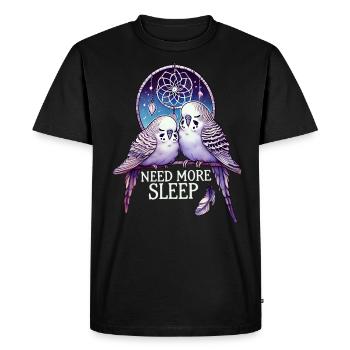 Need more sleep, funnier - Men's Premium Organic T-Shirt - black - Front - Nico (187cm)