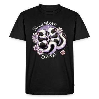 Need more sleep, pajamas with funny - Men's Premium Organic T-Shirt - black - Front - Nico (187cm)